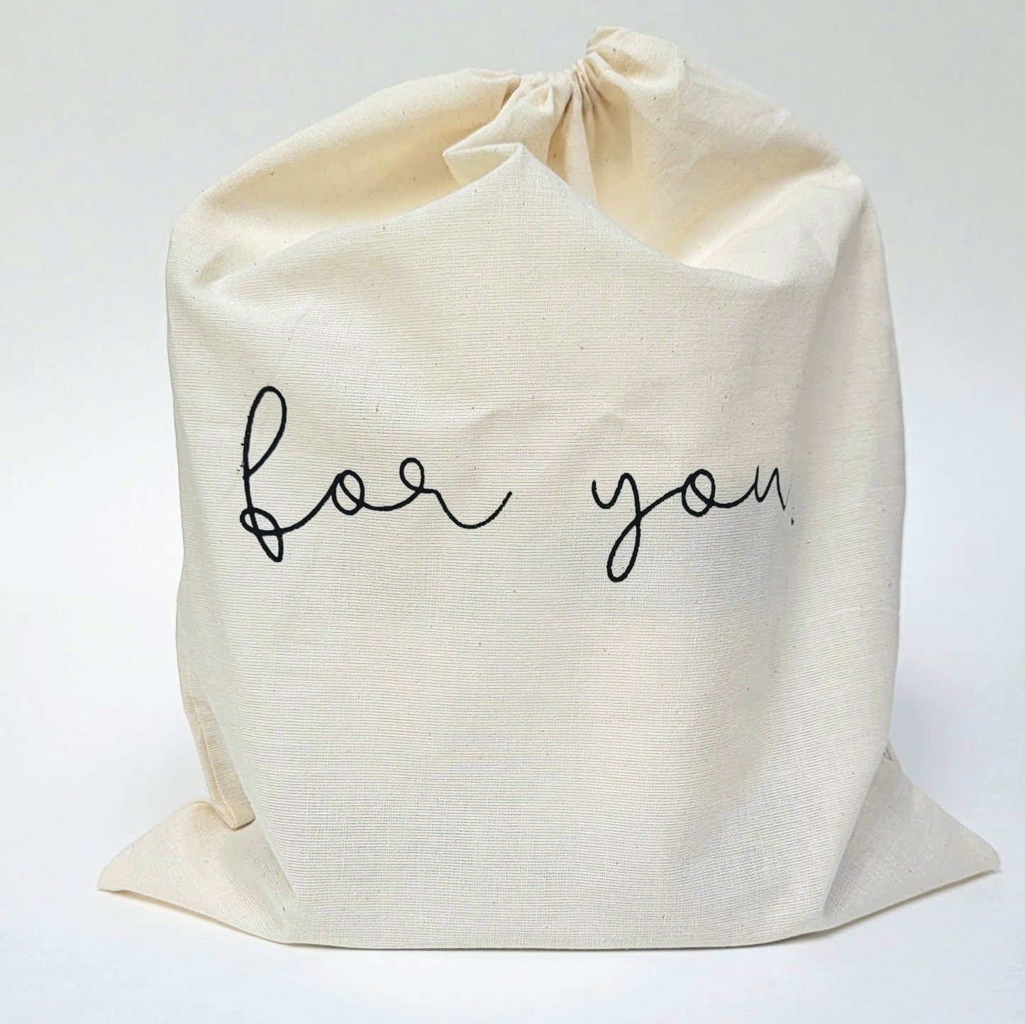 For you. - Organic Cotton Reusable Cloth Gift Bag
