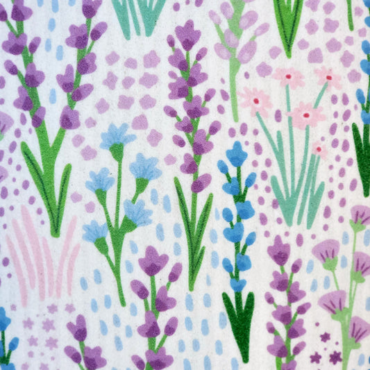 Swedish Dishcloth - Purple Garden