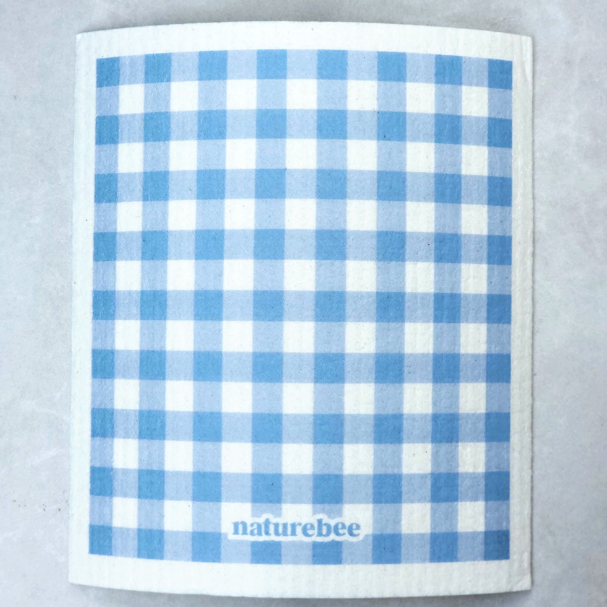 blue gingham swedish dishcloth