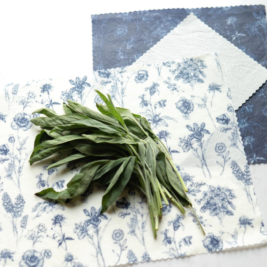 Beeswax Food Wraps - Vintage Botany Set of 3