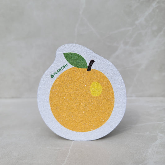orange fruit Pop-up Cellulose Sponge compostable