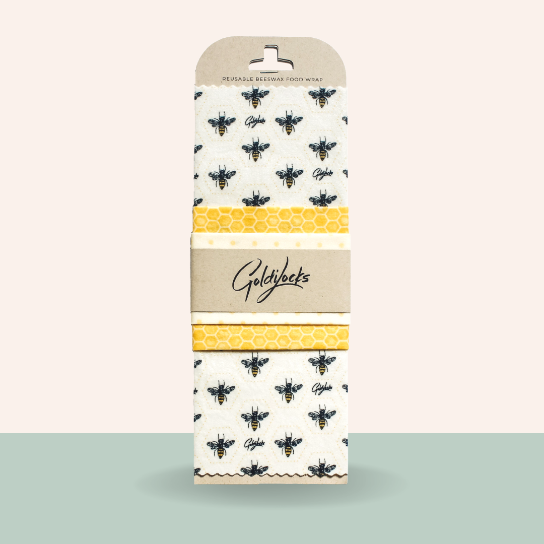 Beeswax Food Wraps - Honey Bees Set of 3