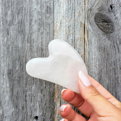 rose quartz gua sha tool