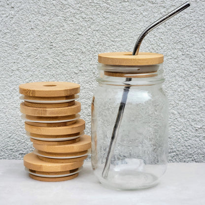Bamboo Mason Jar Drinking Lid