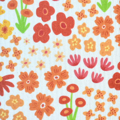 Swedish Dishcloth - Orange Garden