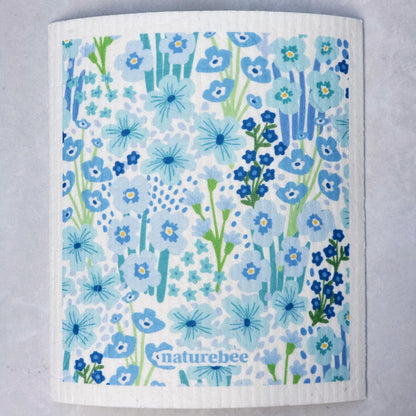 blue garden swedish dishcloth
