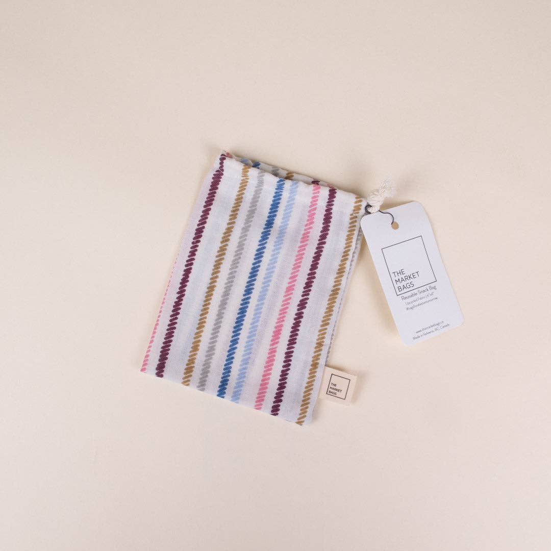 Spring Stripes Upcycled Snack Bag