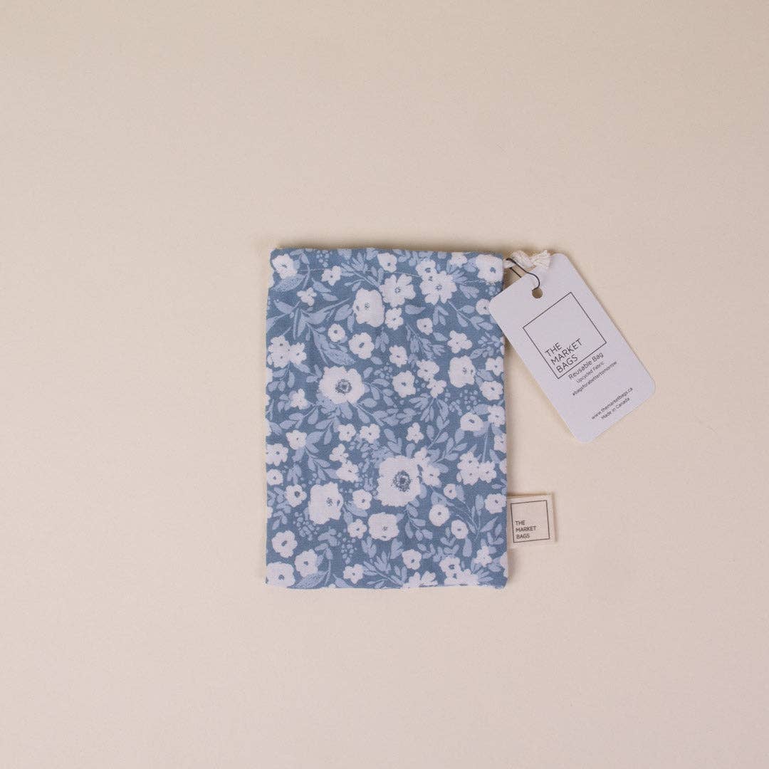 Blue Floral Upcycled Snack Bag