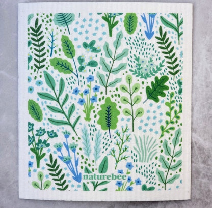 Swedish Dishcloth - Green Garden