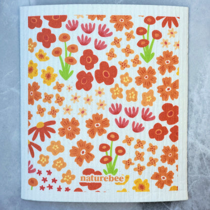 Swedish Dishcloth - Orange Garden