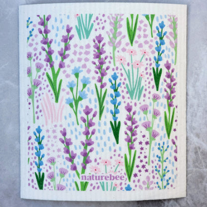 Swedish Dishcloth - Purple Garden