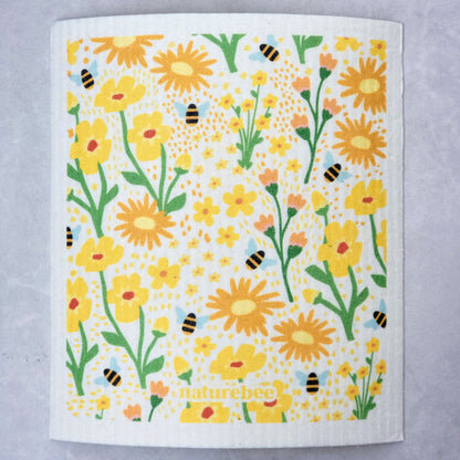 yellow garden swedish dishcloth