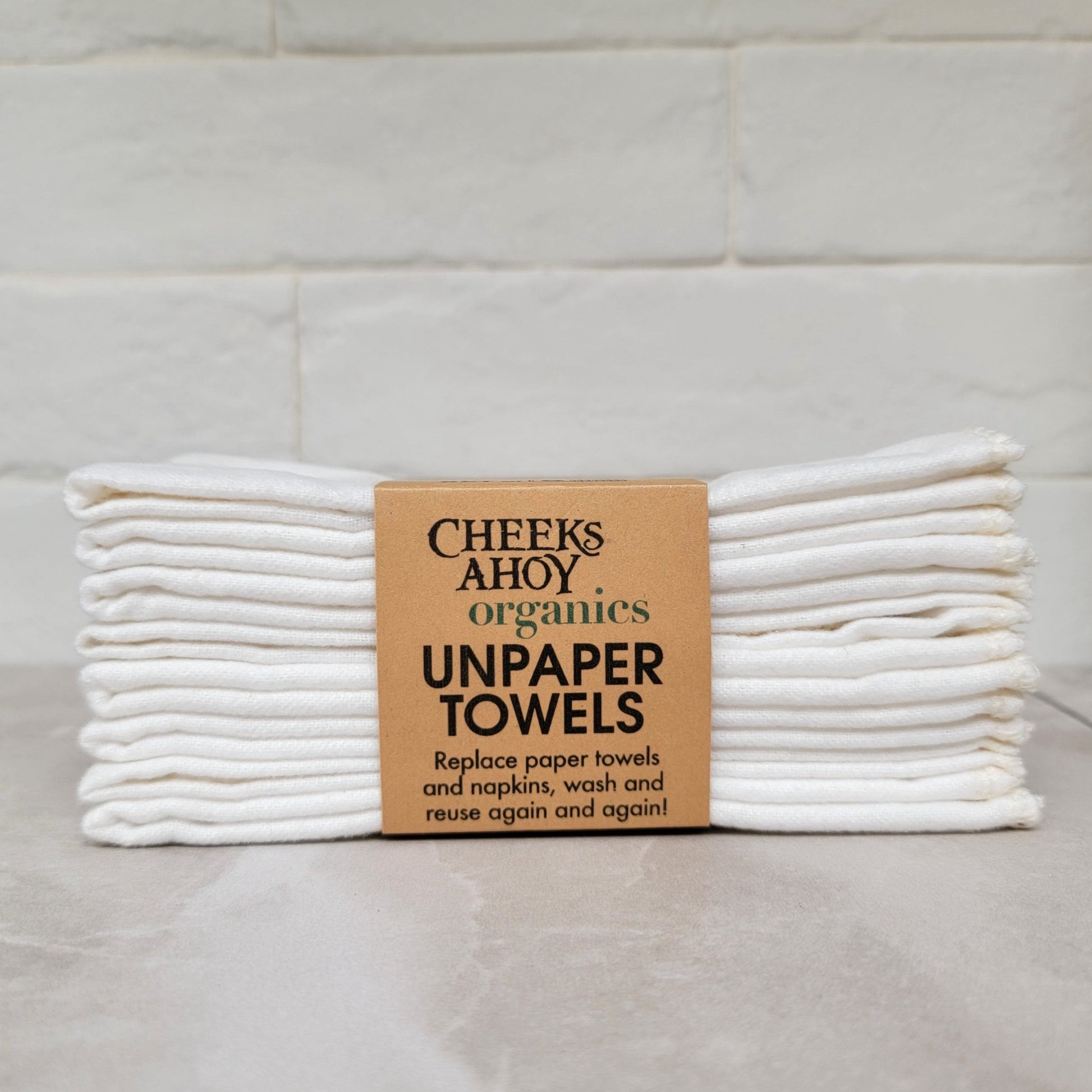 Organic Cotton Unpaper Towels folded