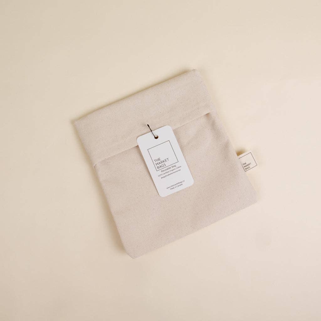 Fold Over Reusable Canvas Sandwich Bag